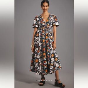 Anthropologie Katerina Button Front Dress